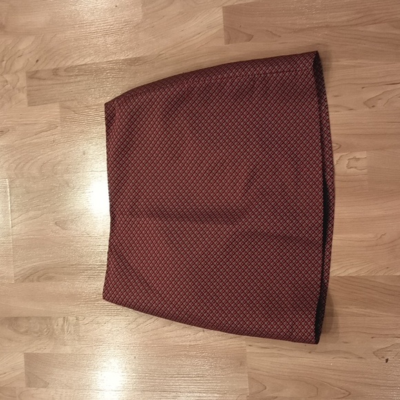 Club Monaco gray red block mini skirt size 6 - Picture 1 of 5